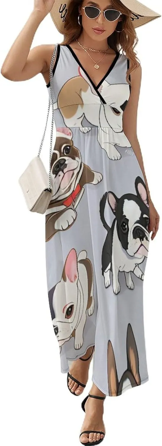 Summer 2025 Tunic Dress Sleeveless Adjustable Beach Party Long Maxi Dress