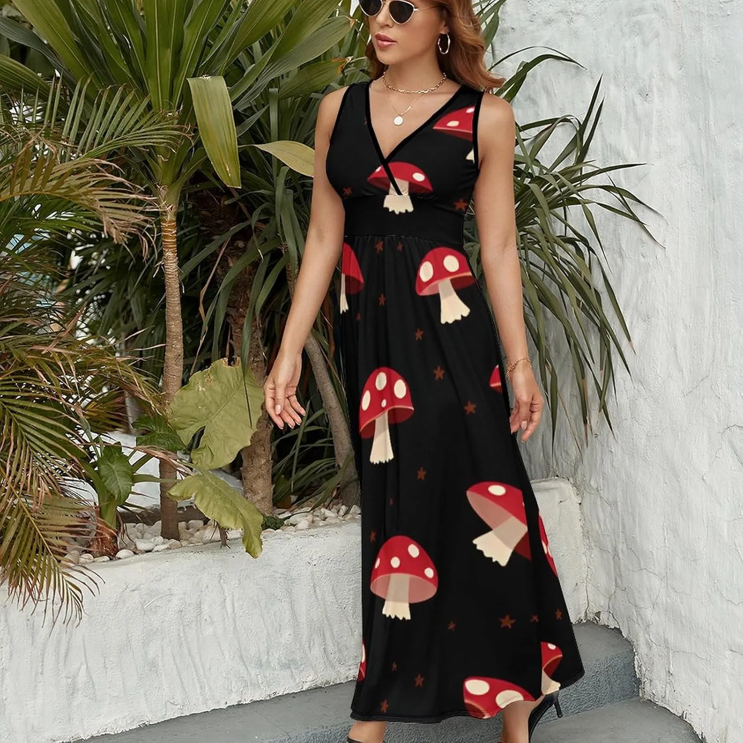 Summer 2025 Tunic Dress Sleeveless Adjustable Beach Party Long Maxi Dress