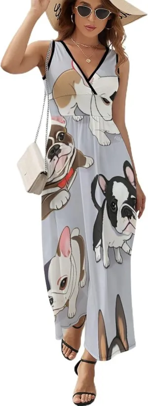 Summer 2025 Tunic Dress Sleeveless Adjustable Beach Party Long Maxi Dress