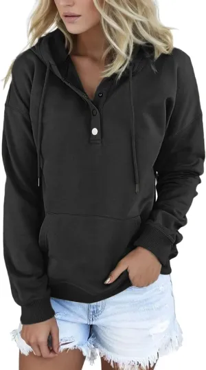 Sweatshirt for Women Zip Up Women's Casual Hoodies Long Sleeve Solid Lightweight Pullover Tops Loose Sweatshirt with Pocket