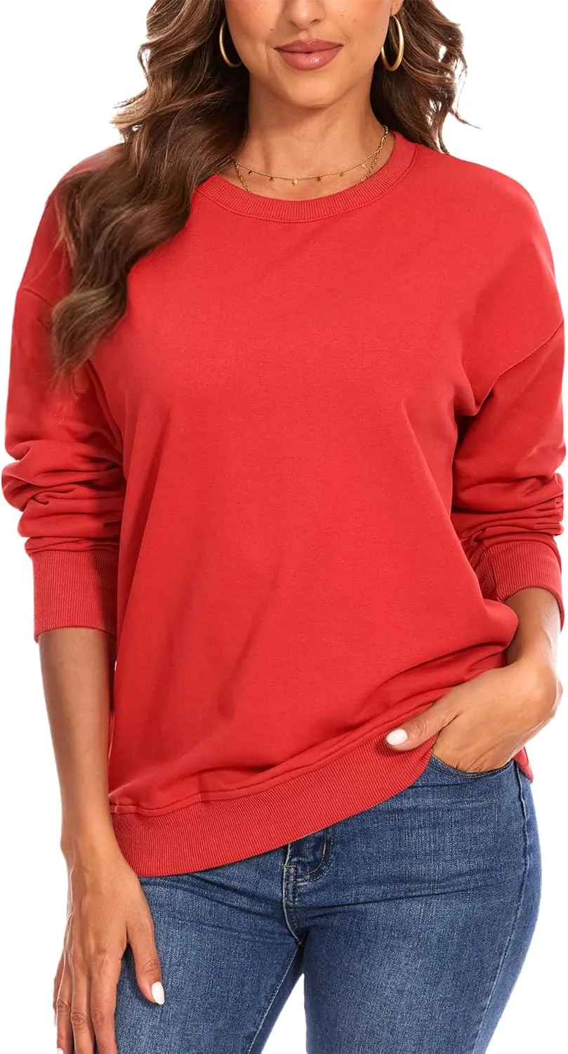 SWEET POISON Womens Casual Fashion Sweatshirts Loose Pullover Sweatshirt Long Sleeve Crewneck Tops