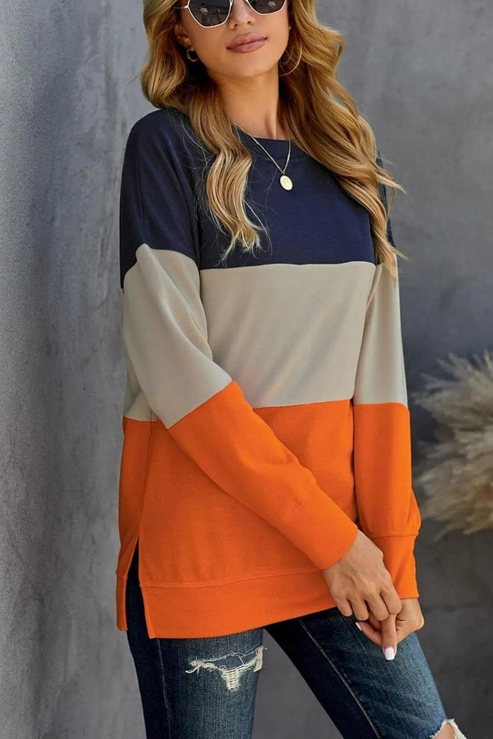 SWEET POISON Womens Casual Fashion Sweatshirts Loose Pullover Sweatshirt Long Sleeve Crewneck Tops