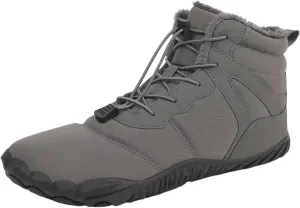 uSecee Hike Winter Footwear Barefoot Womens Mens Non-Slip & Waterproof Winter Barefoot Shoe Unisex Slip On Warm Zero Drop Snow Boot Walking Hiking Ankle Boots Fur Lined Minimalist Boots