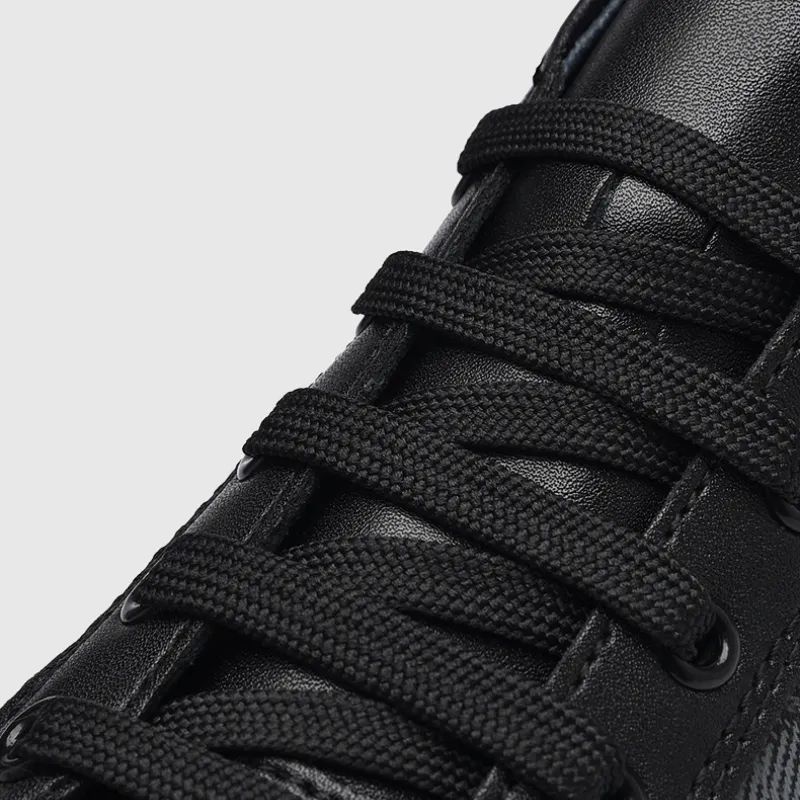 Vera | Men's Checkered Leather Low-Top Sneakers