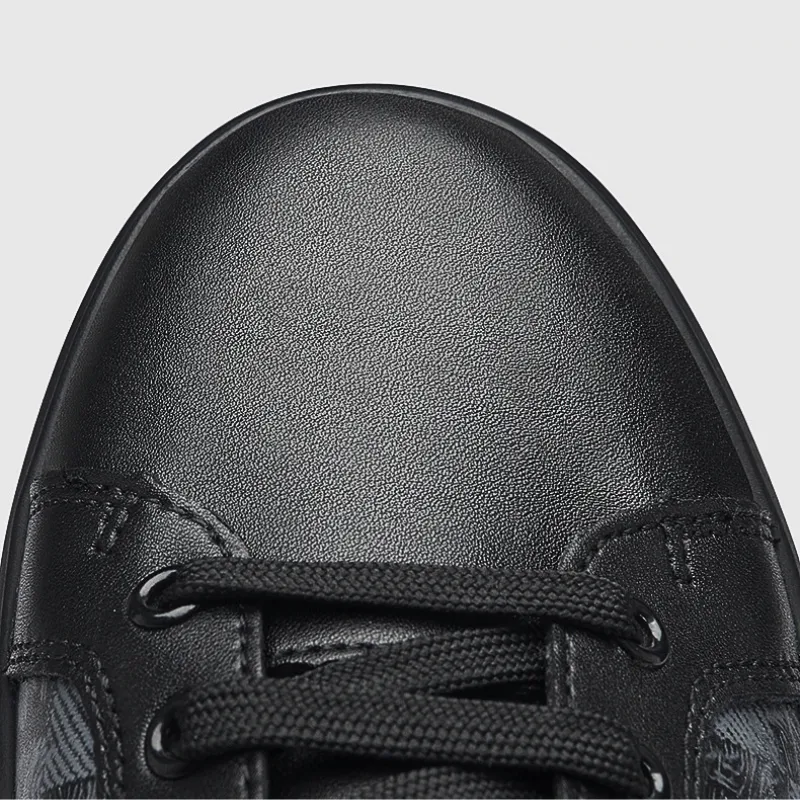 Vera | Men's Checkered Leather Low-Top Sneakers