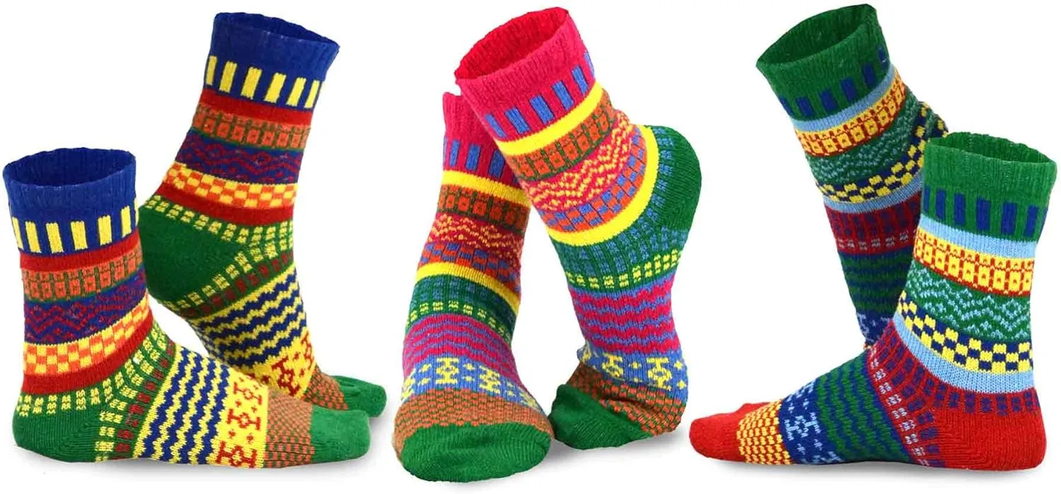 Winter Boot Socks for Women and Men Multipair Trouser Fashion Slouch Ankle Cotton Wool Cozy
