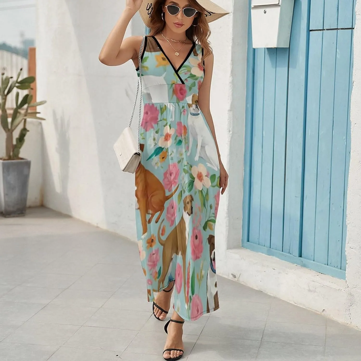 Women Girls Casual Flowy Long Dress for Party Holiday Beach