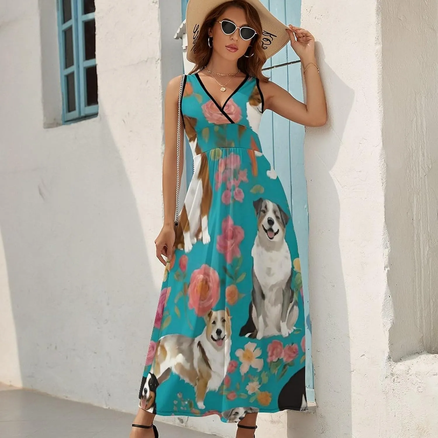 Women Girls Casual Flowy Long Dress for Party Holiday Beach