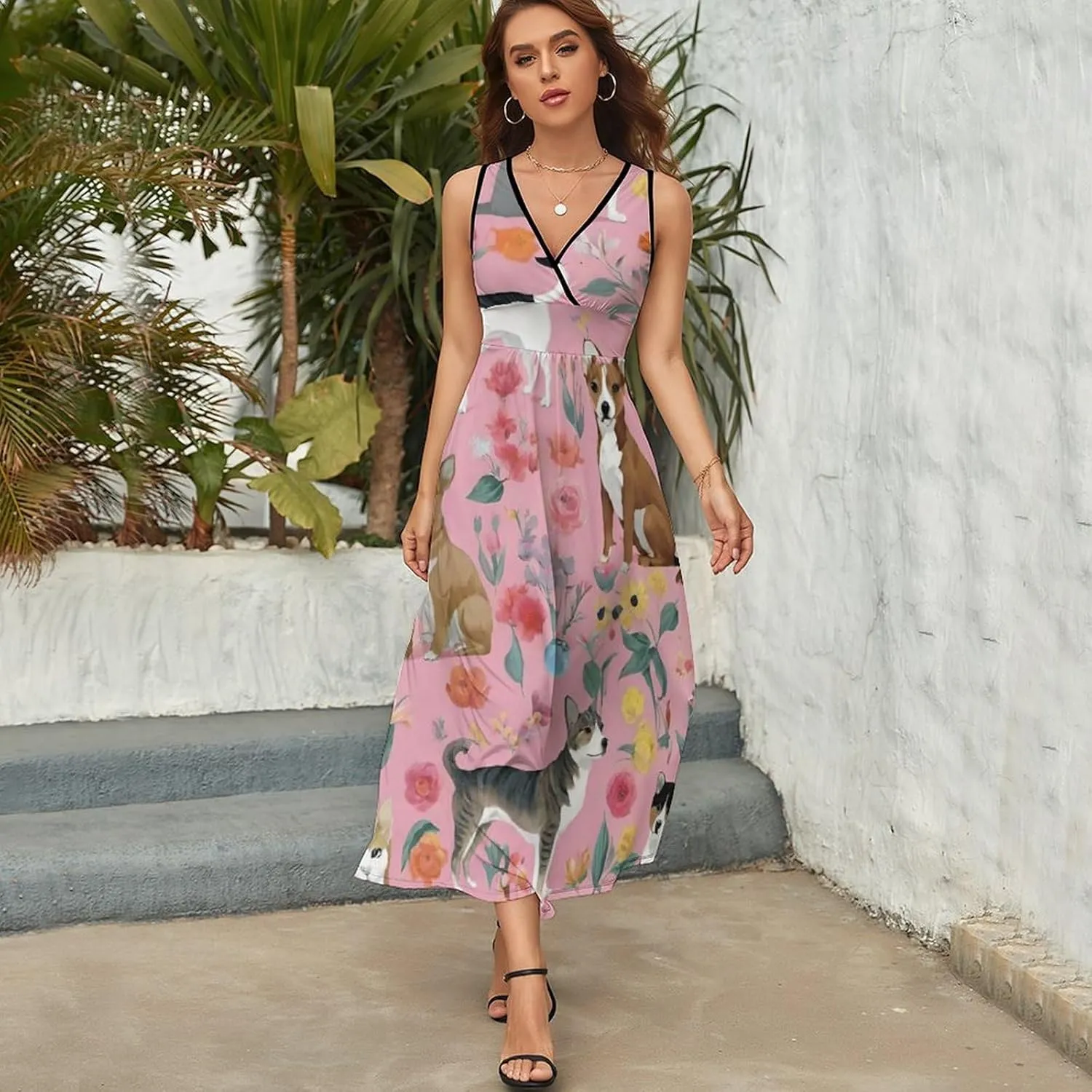 Women Girls Summer 2025 Loose Flowy Swing Shift Dresses for Party Holiday