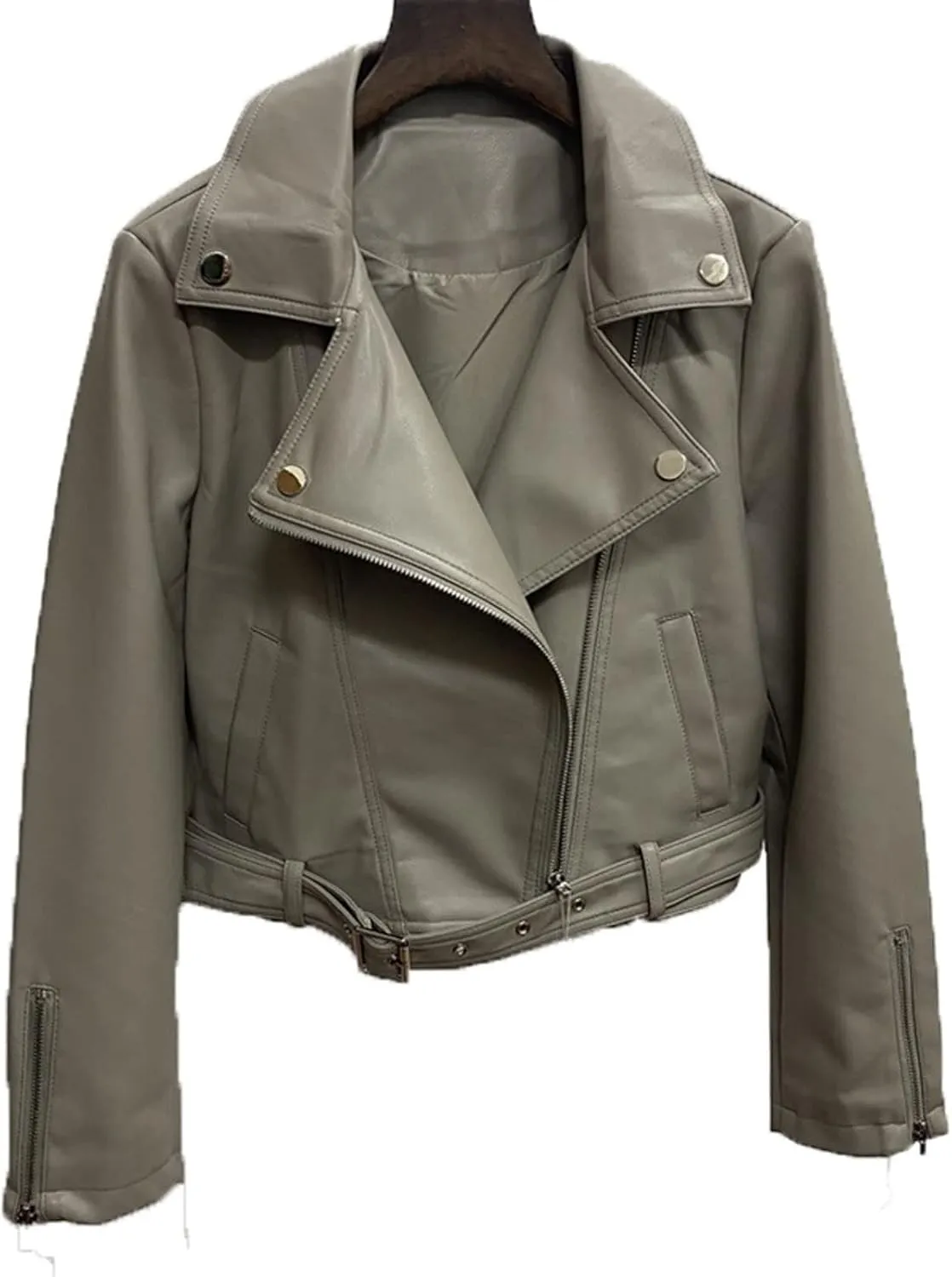 Women jacket Spring Autumn Women Biker Faux Soft Leather Jacket Long Sleeve Zipper Coat Female Moto Outwear