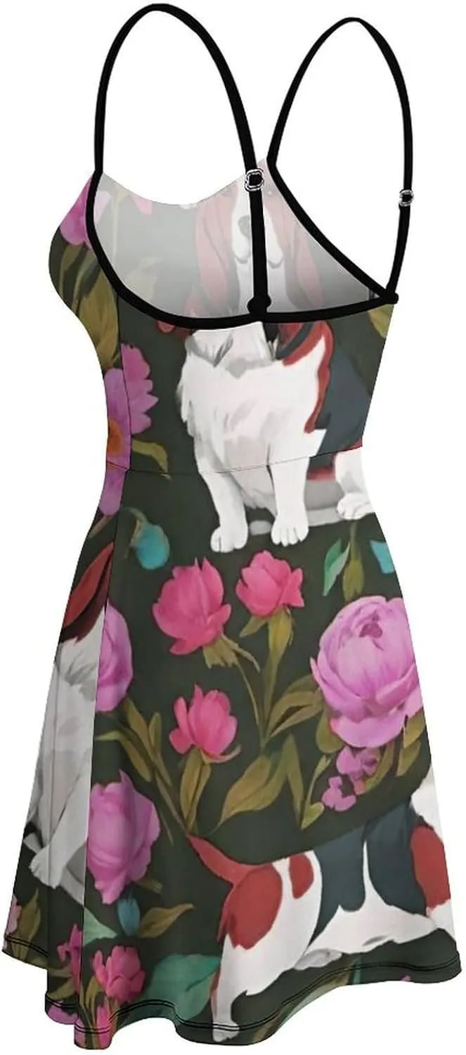 Women Ladies Sleeveless Midi Tank Dress for Party Holiday Beach