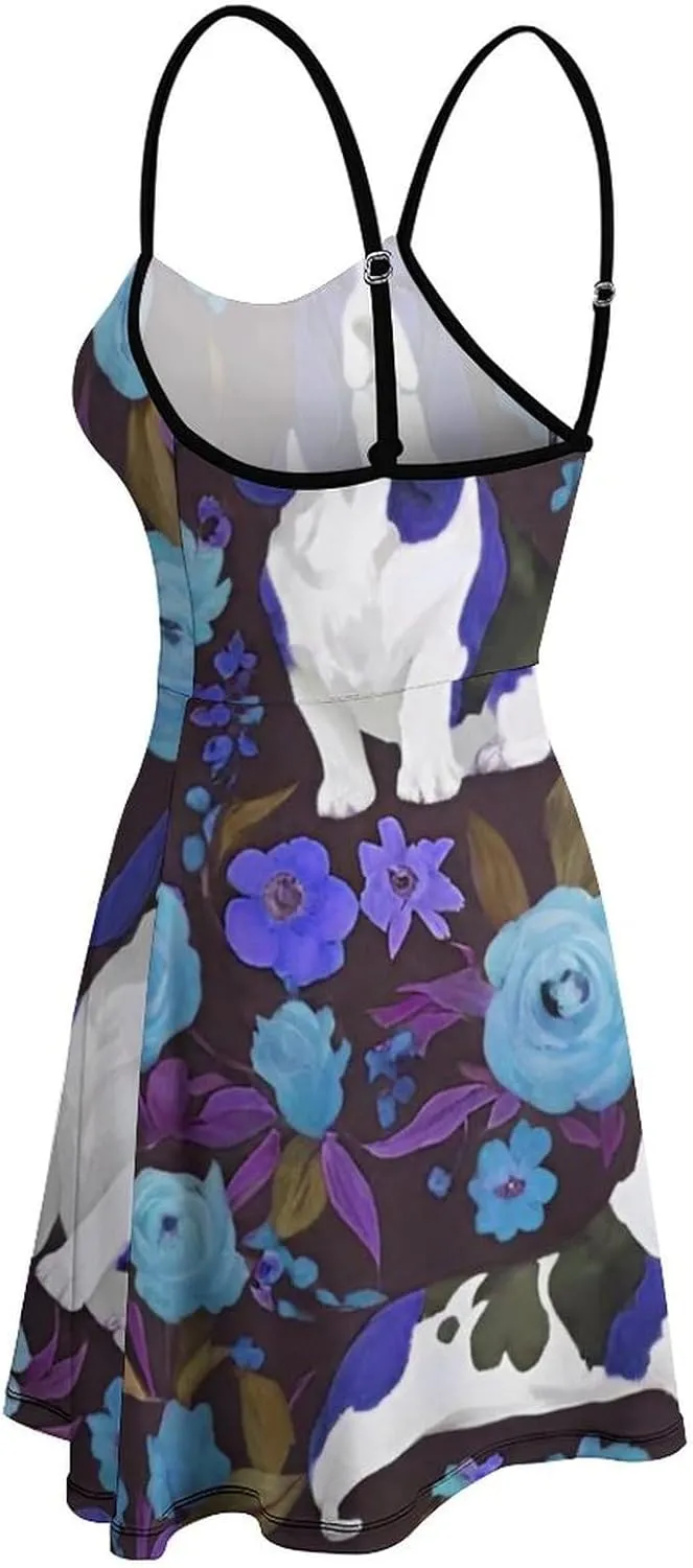 Women Ladies Sleeveless Midi Tank Dress for Party Holiday Beach