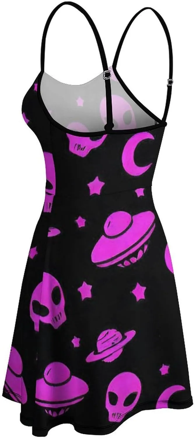 Women Ladies Sleeveless Midi Tank Dress for Party Holiday Beach
