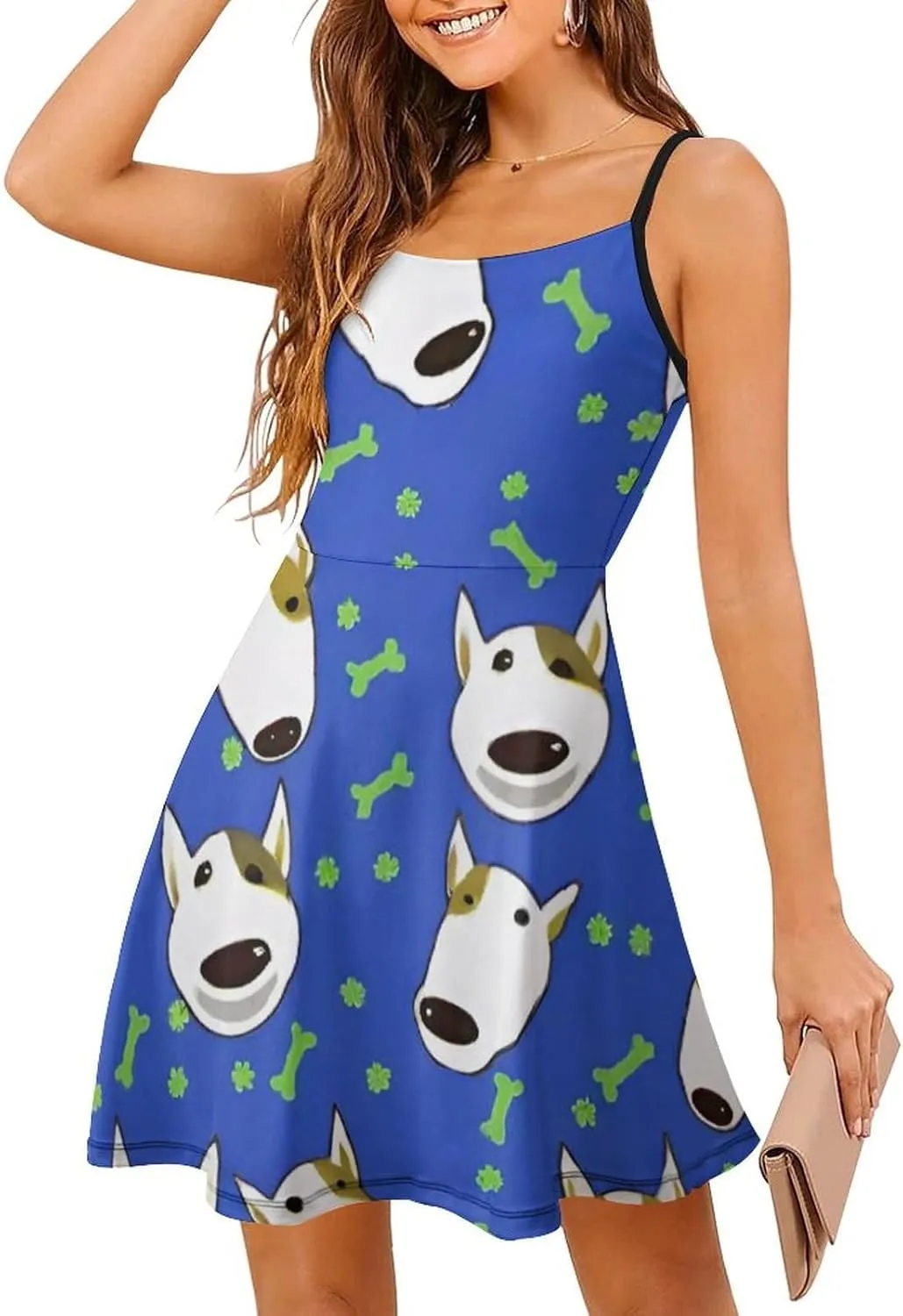 Women Ladies Sleeveless Midi Tank Dress for Party Holiday Beach