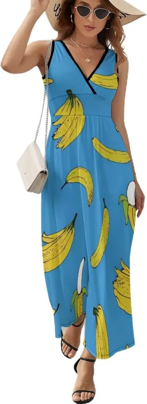 Women Ladies Summer 2025 Flowy Long Dress for Party Beach Date