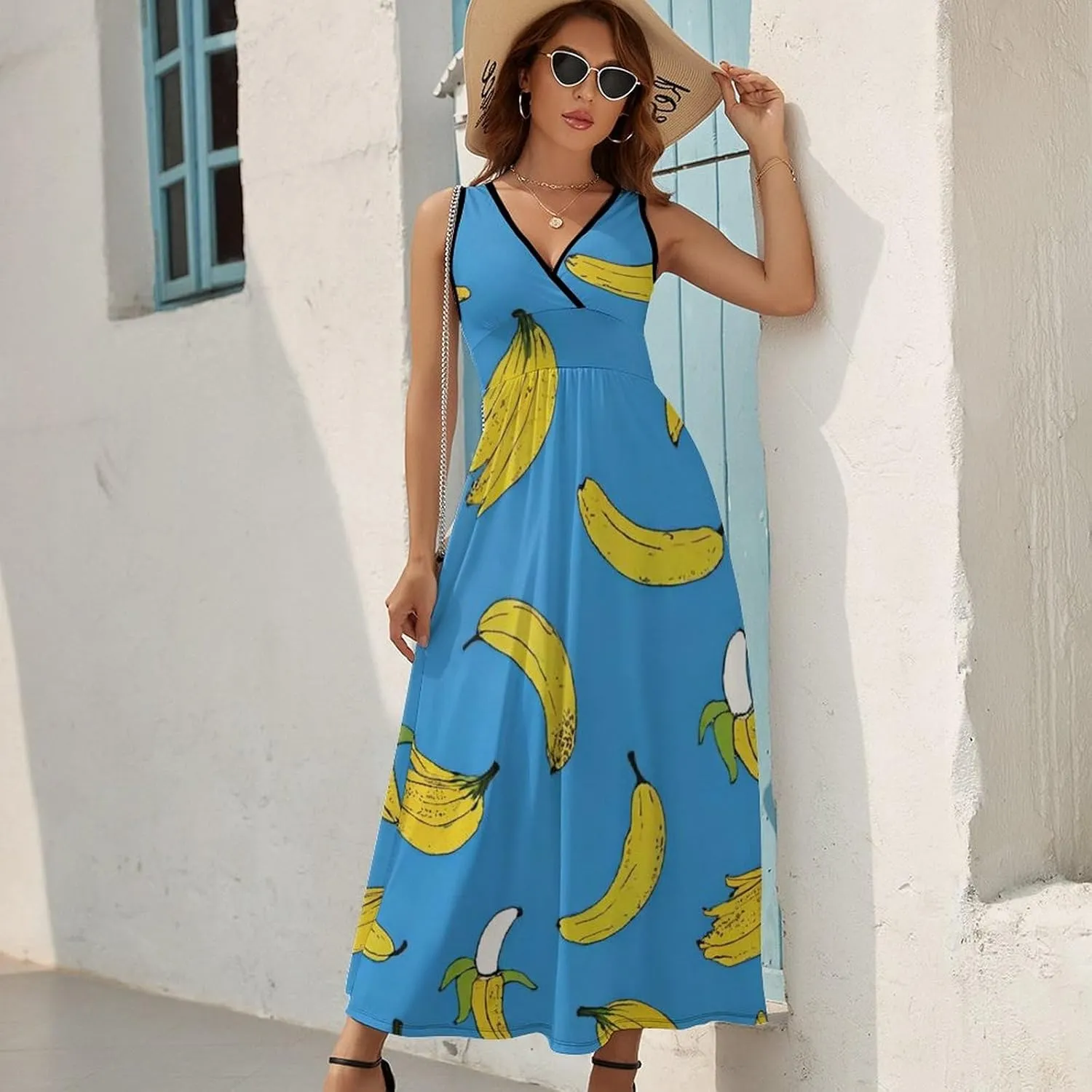 Women Ladies Summer 2025 Flowy Long Dress for Party Beach Date