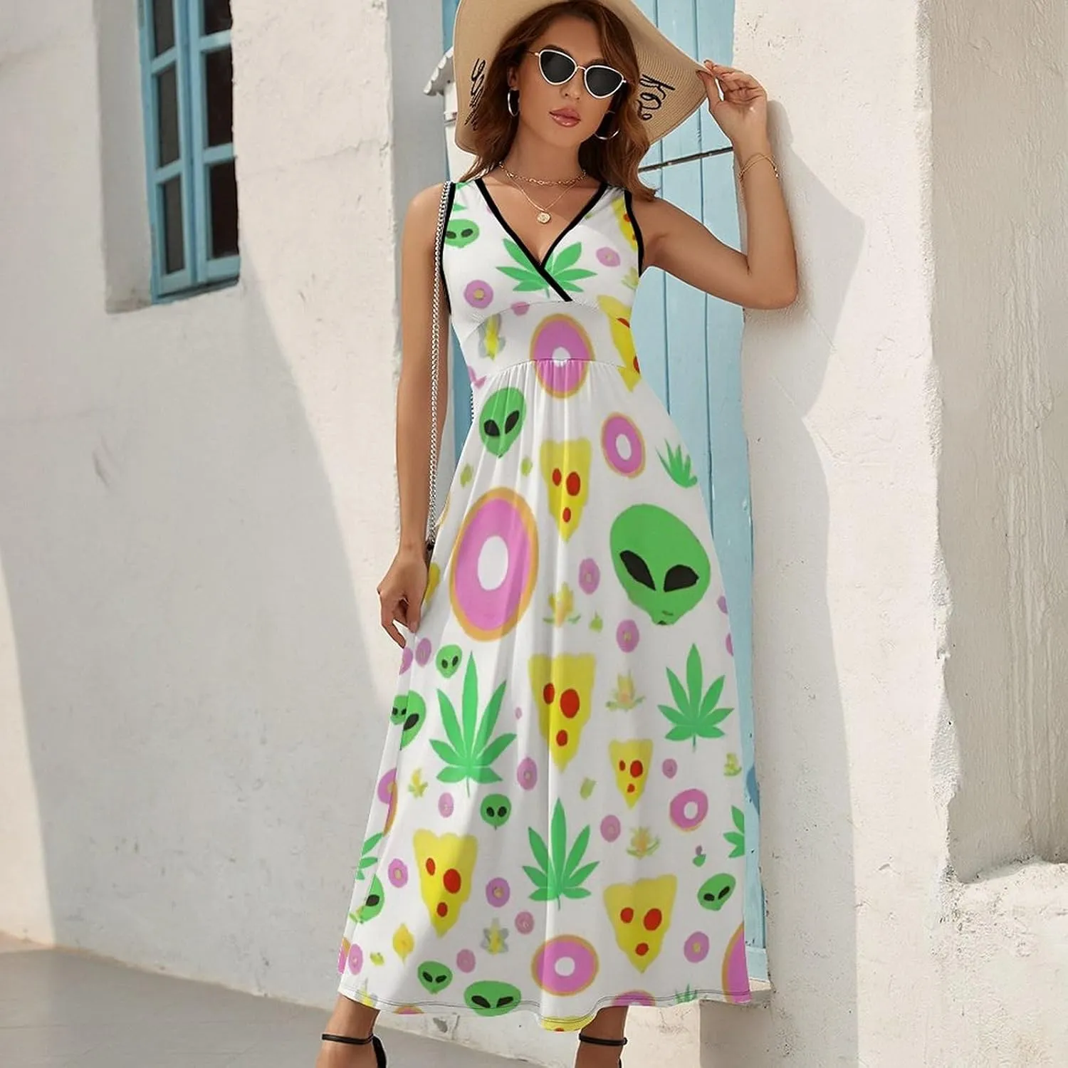 Women Ladies Summer 2025 Flowy Long Dress for Party Beach Date