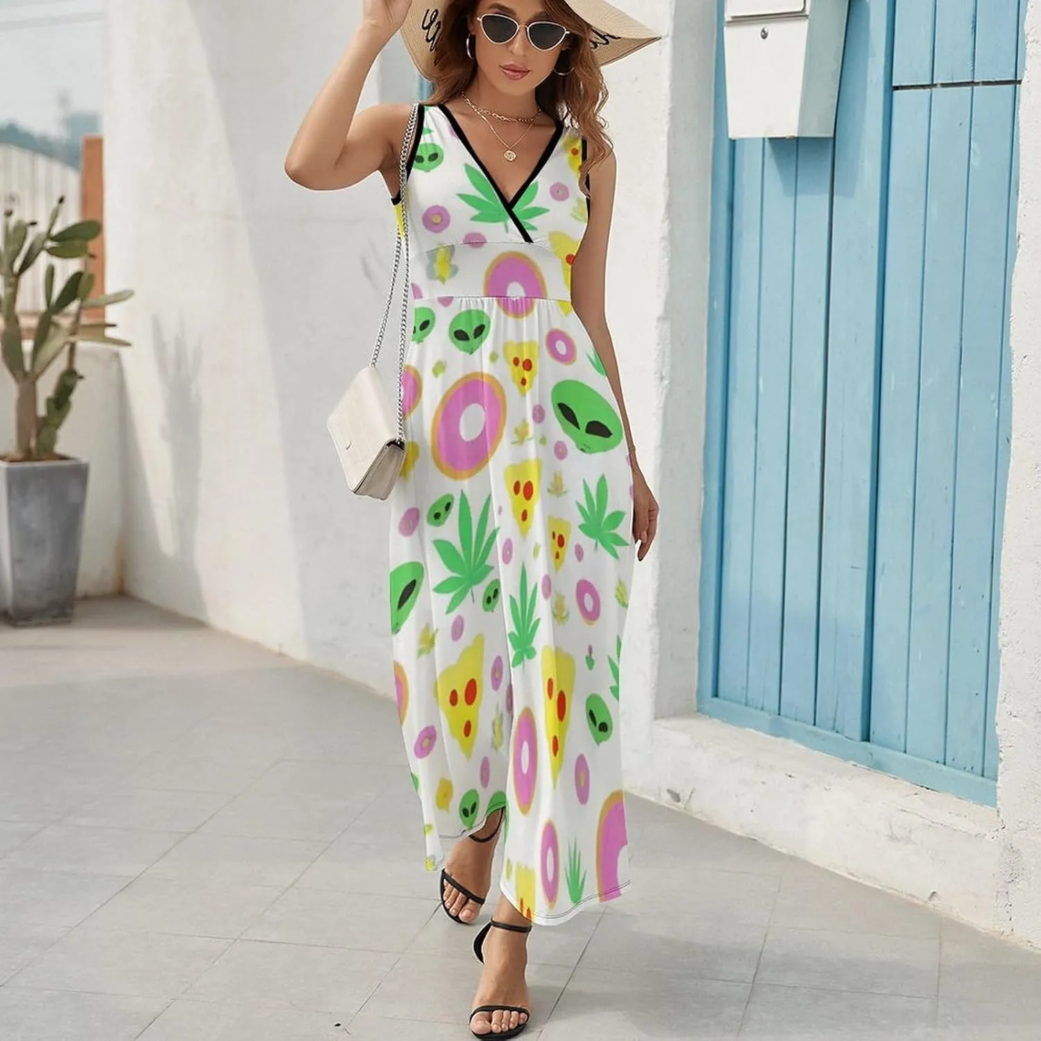 Women Ladies Summer 2025 Flowy Long Dress for Party Beach Date
