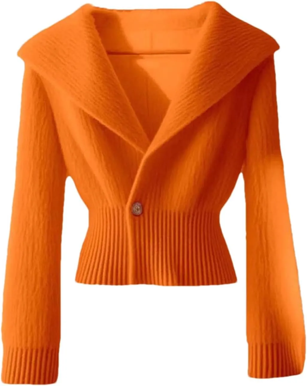 Women Long Sleeve V-Neck Slim Fit Button Knitted Cardigan Sweater