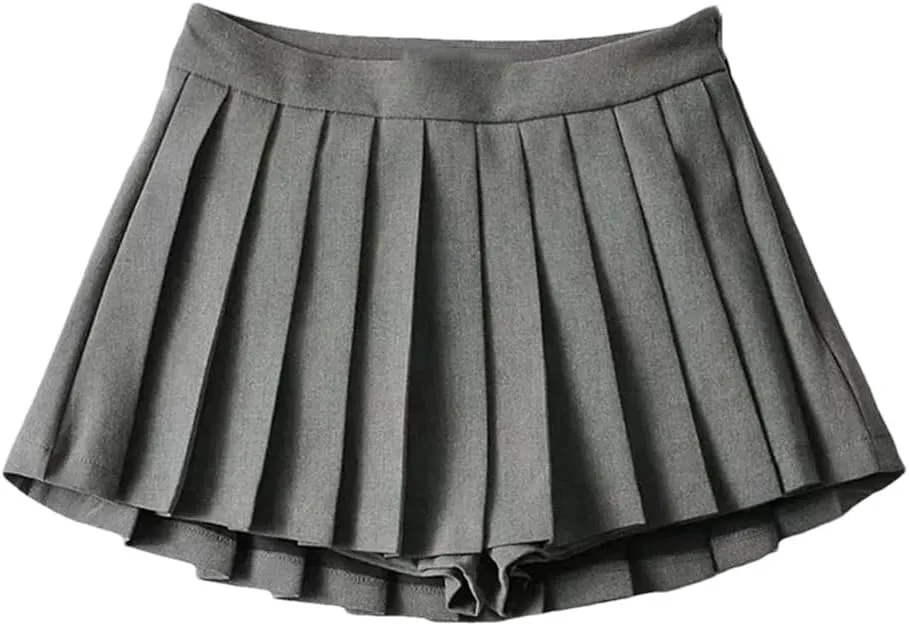 Women Summer Sexy High Waist Vintage Pleated Mini Skirts Tennis Student Dance Skirt
