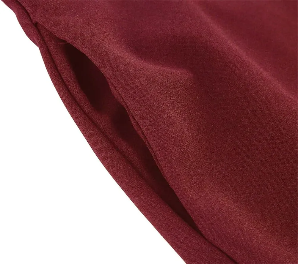 Women Summer Single Breasted Button Solid Vintage Skirt with Belt A Line Swing Flare Tea Skirts
