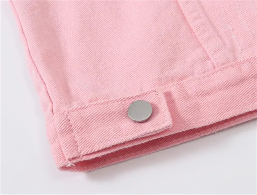 Women Turn-Down Collar Denim Vest Jacket Spring Autumn Streetwear Casual Sleeveless Coats