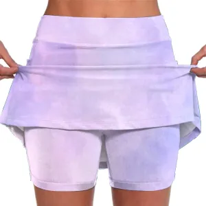 Women's Athletic Skirt Shorts Moisture-Wicking Jogging Fitness Exercise Casual Sportswear Flexible Bonus Skirt Shorts