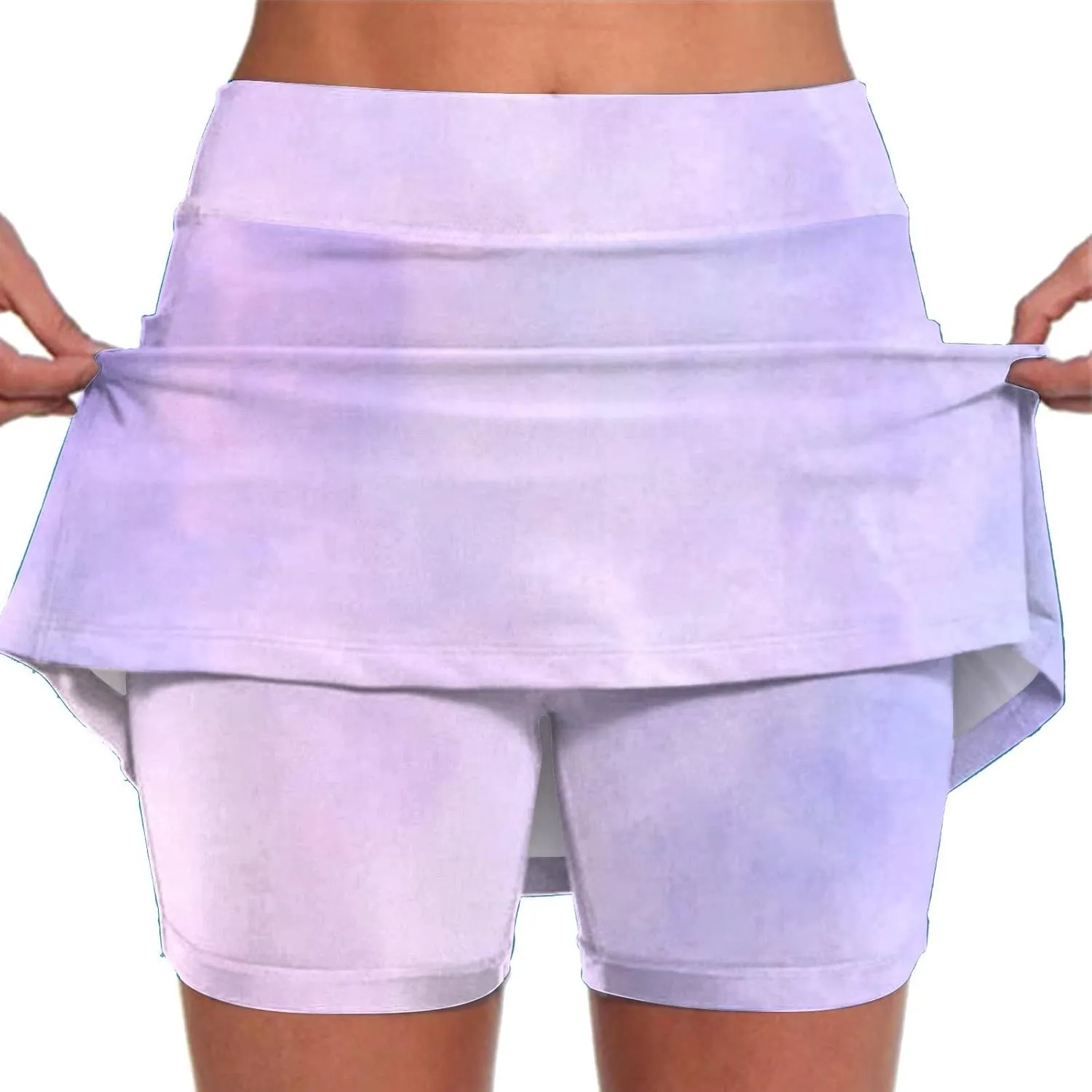 Women's Athletic Skirt Shorts Moisture-Wicking Jogging Fitness Exercise Casual Sportswear Flexible Bonus Skirt Shorts