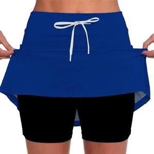 Women's Athletic Skirt with Shorts Running Tennis Day Beach Sports Activity Wears Workout Durable Fabric Short Shirts