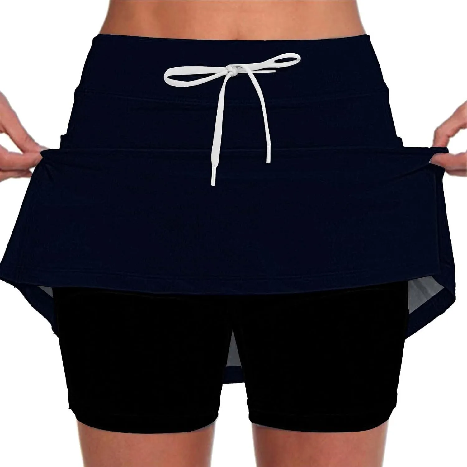 Women's Athletic Skirt with Shorts Running Tennis Day Beach Sports Activity Wears Workout Durable Fabric Short Shirts