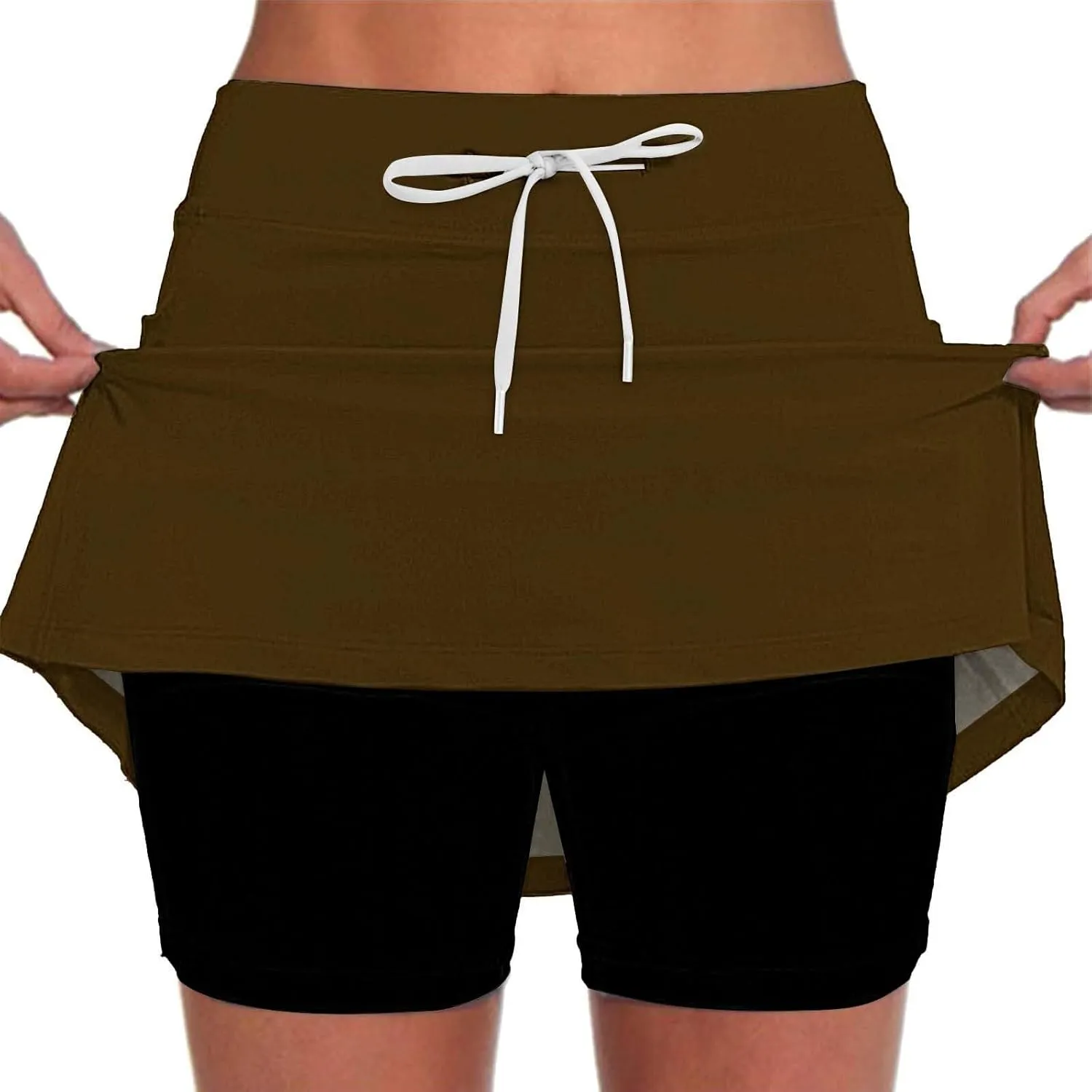 Women's Athletic Skirt with Shorts Running Tennis Day Beach Sports Activity Wears Workout Durable Fabric Short Shirts