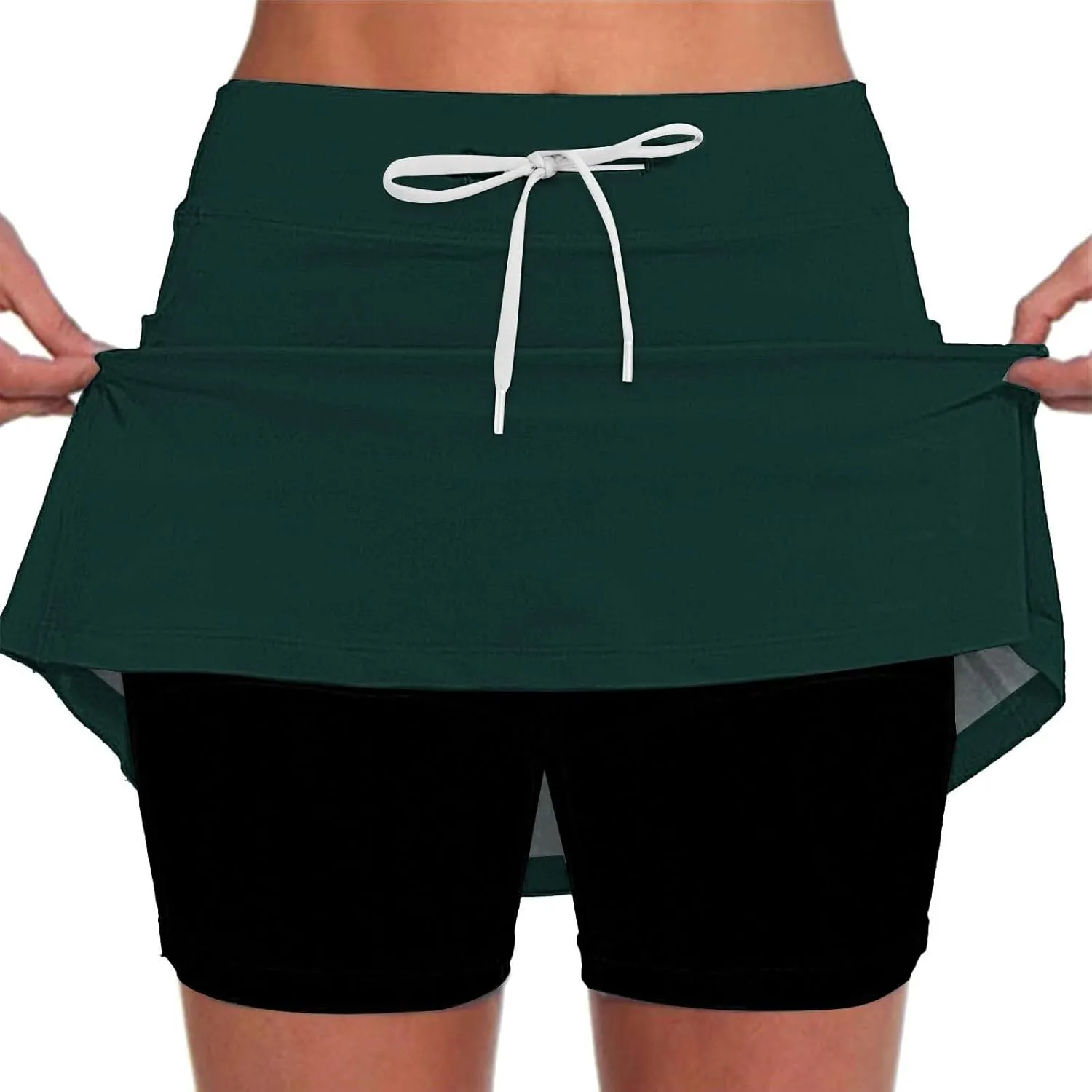 Women's Athletic Skirt with Shorts Running Tennis Day Beach Sports Activity Wears Workout Durable Fabric Short Shirts