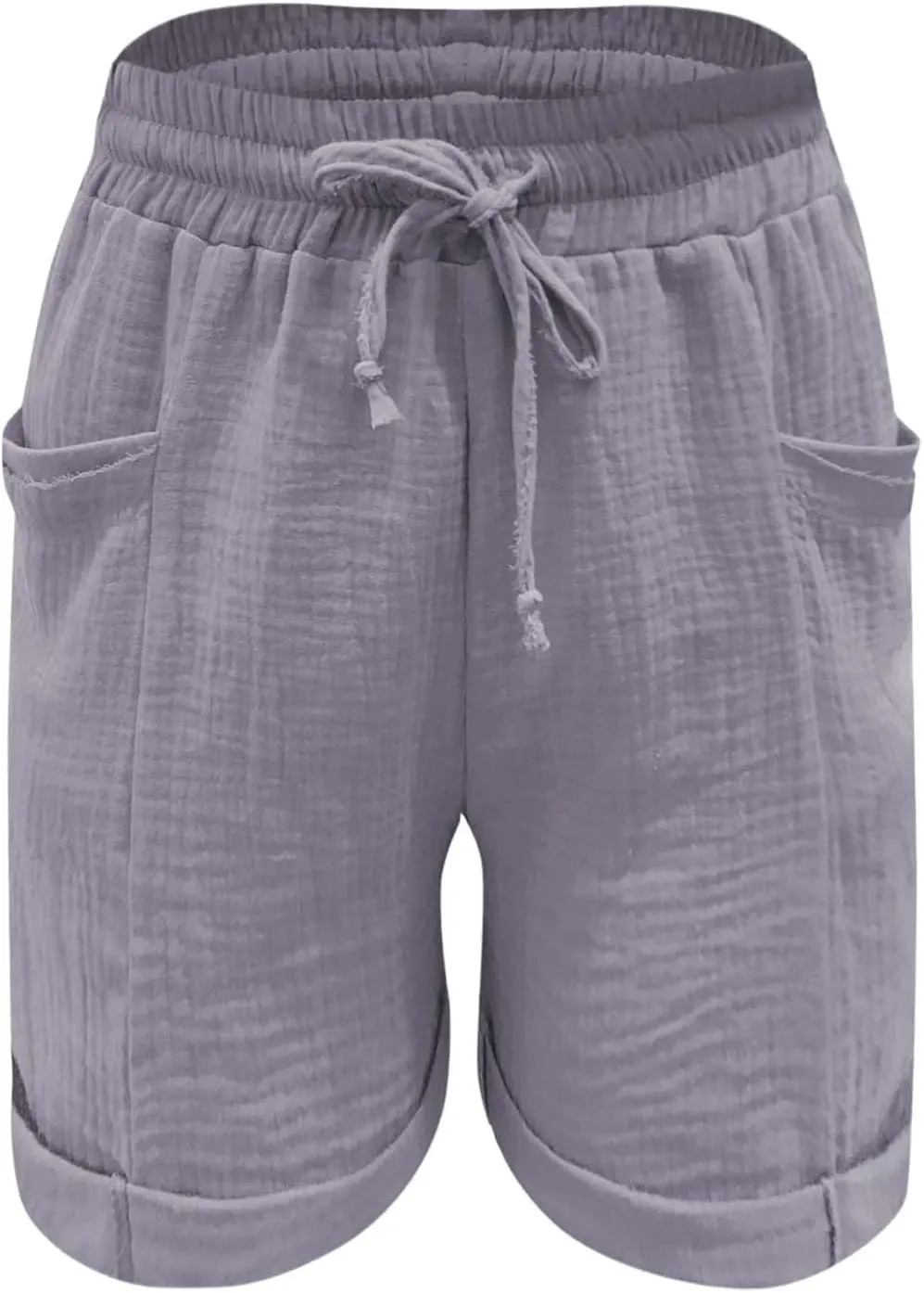 Womens Casaul Drawstring Linen Shorts Summer Hawaiian Beach Athletic Bermuda Sweatpant Elastic Waist Y2K Casual Short