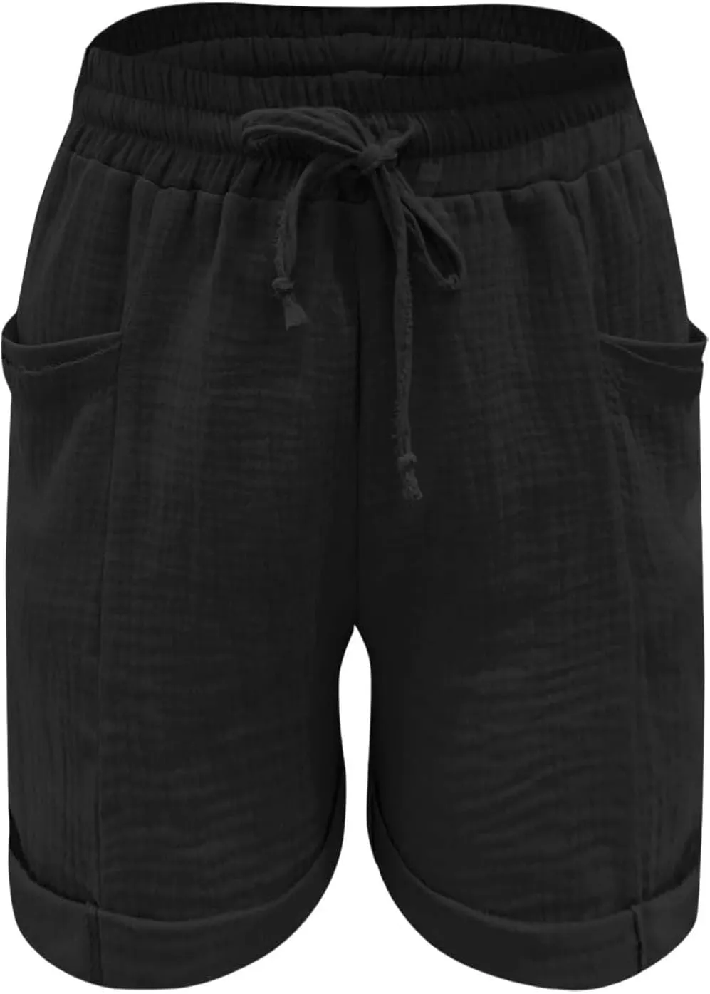 Womens Casaul Drawstring Linen Shorts Summer Hawaiian Beach Athletic Bermuda Sweatpant Elastic Waist Y2K Casual Short