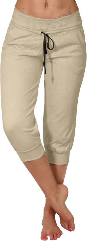 Women's Casual Comfortable Stretch Drawstring Pants Slim Active Yoga Lounge Outfits Stylish Sport Fitness Casual Pant