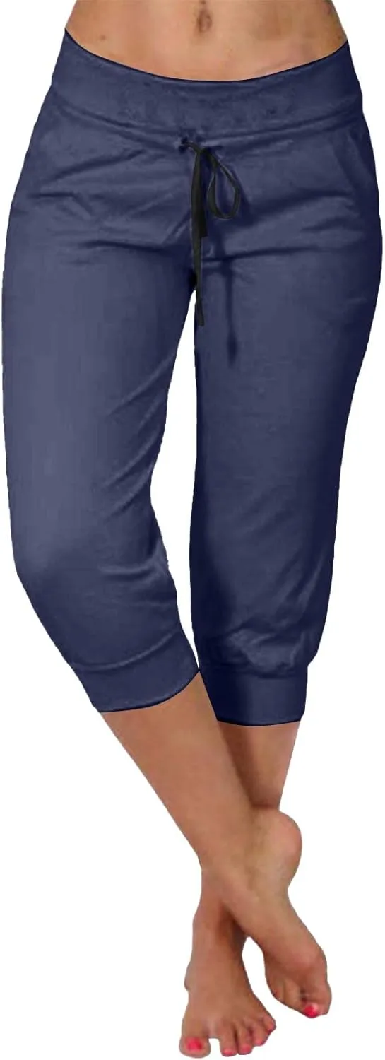 Women's Casual Comfortable Stretch Drawstring Pants Slim Active Yoga Lounge Outfits Stylish Sport Fitness Casual Pant