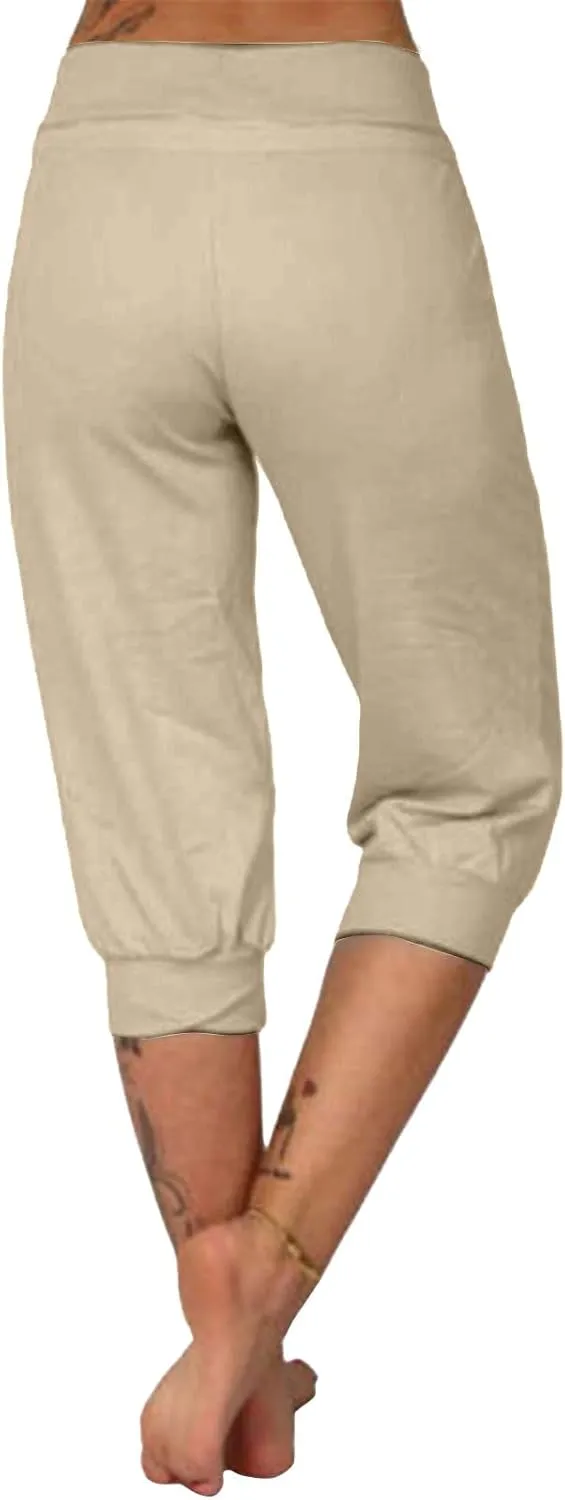 Women's Casual Comfortable Stretch Drawstring Pants Slim Active Yoga Lounge Outfits Stylish Sport Fitness Casual Pant