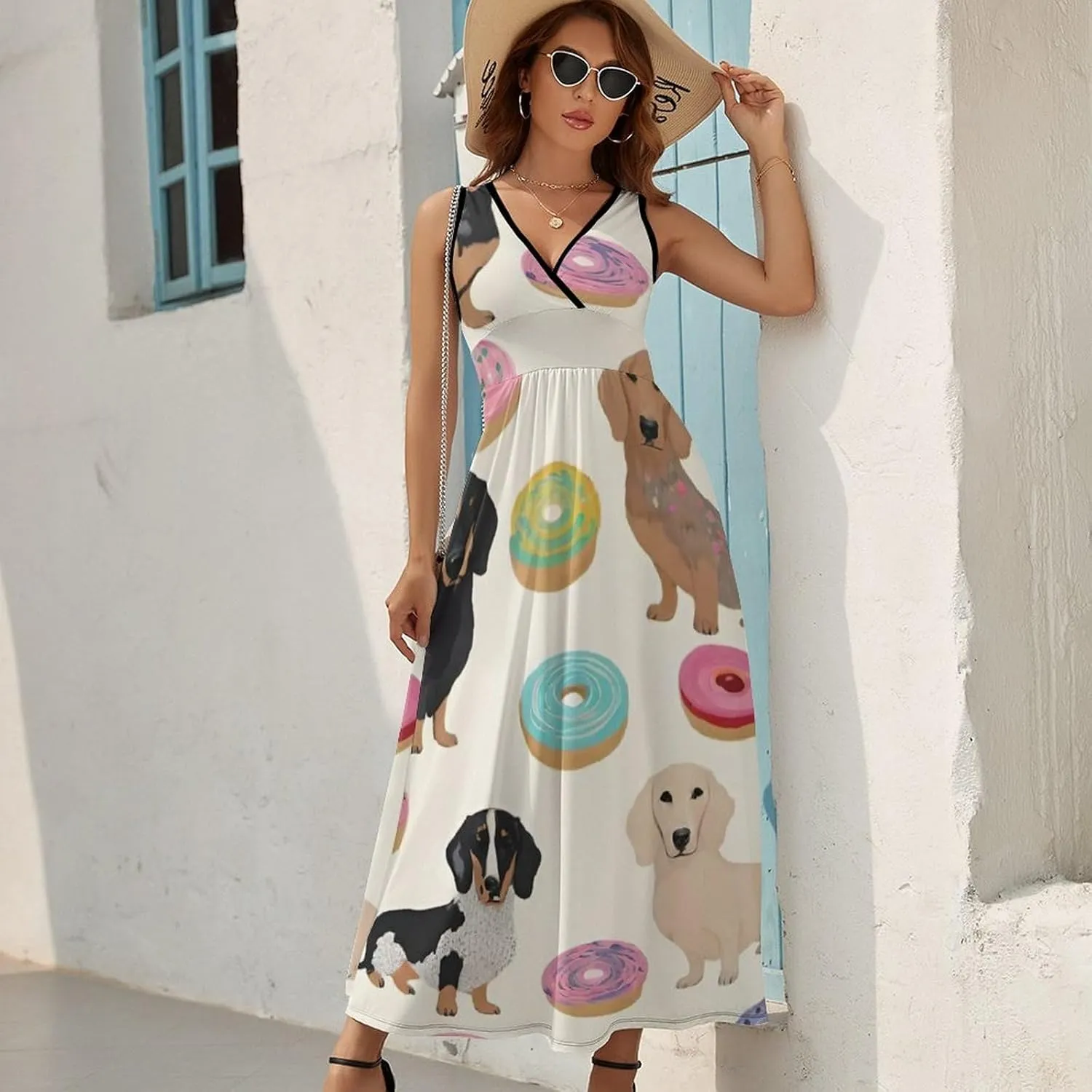 Women's Casual Flowy Long Dress for Vacation Party Wedding
