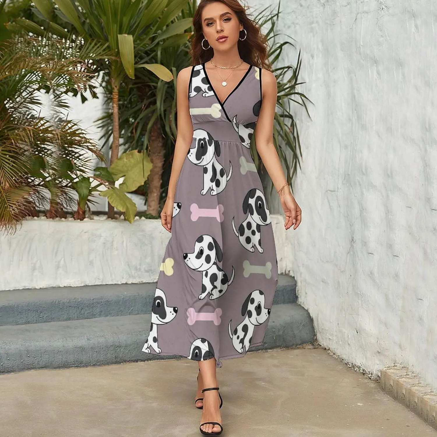 Women's Casual Flowy Long Dress for Vacation Party Wedding