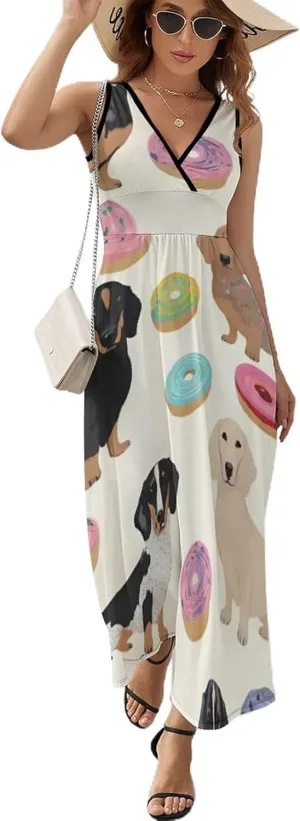 Women's Casual Flowy Long Dress for Vacation Party Wedding