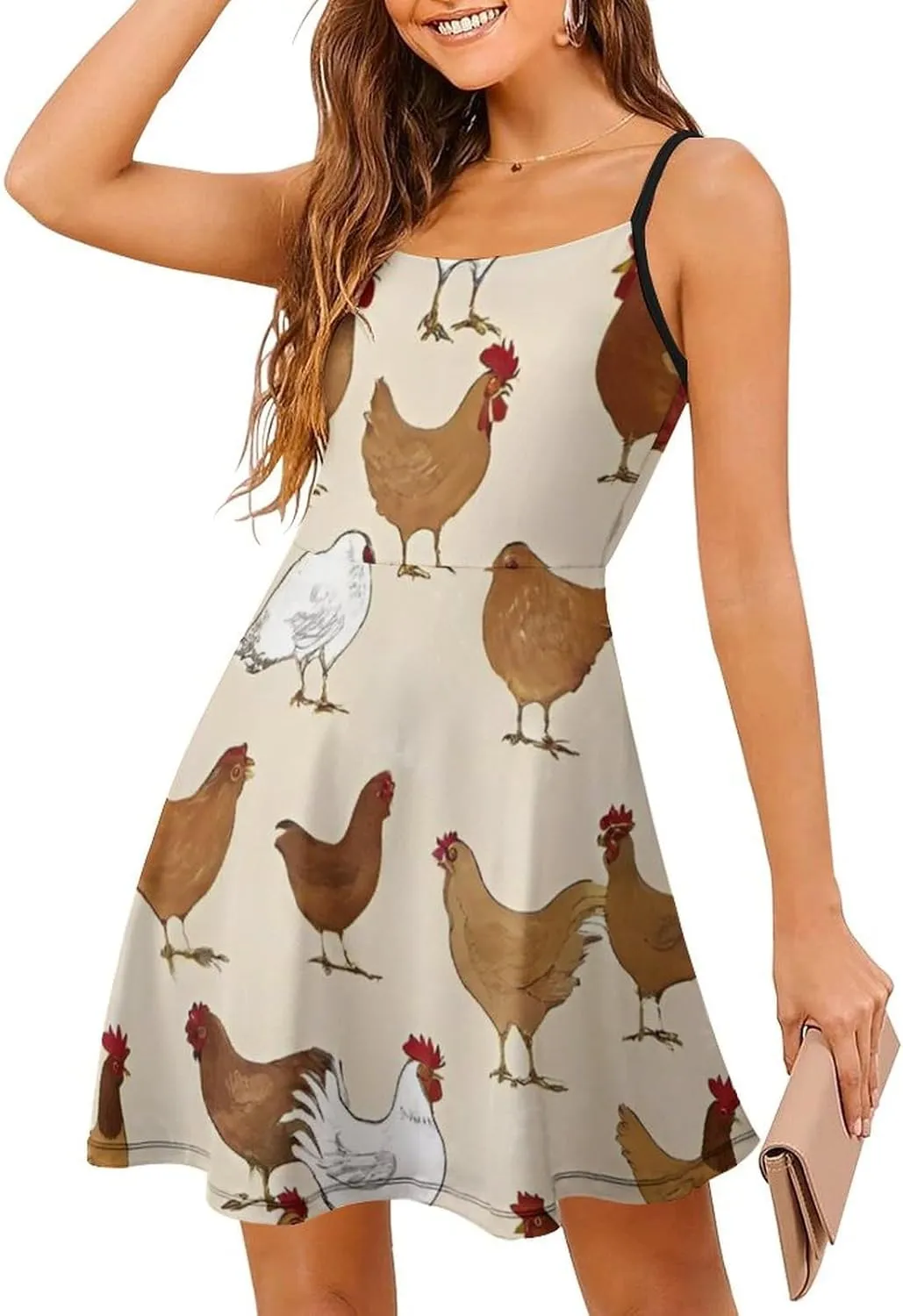 Women's Casual Loose Flowy Swing Shift Dresses for Vacation Party Wedding