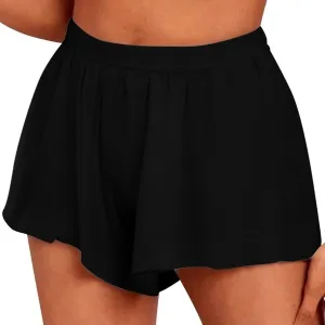 Women's Casual Pleated Shorts Stylish Skirts for Daily Wears Ultra High-Waist Butt Lift Shorts Fashion Stretch Skirts