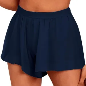 Women's Casual Pleated Shorts Stylish Skirts for Daily Wears Ultra High-Waist Butt Lift Shorts Fashion Stretch Skirts
