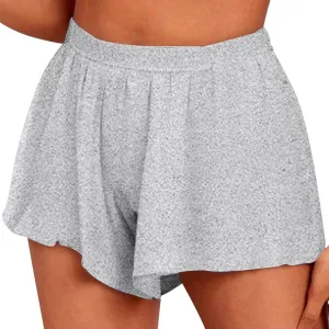 Women's Casual Pleated Shorts Stylish Skirts for Daily Wears Ultra High-Waist Butt Lift Shorts Fashion Stretch Skirts