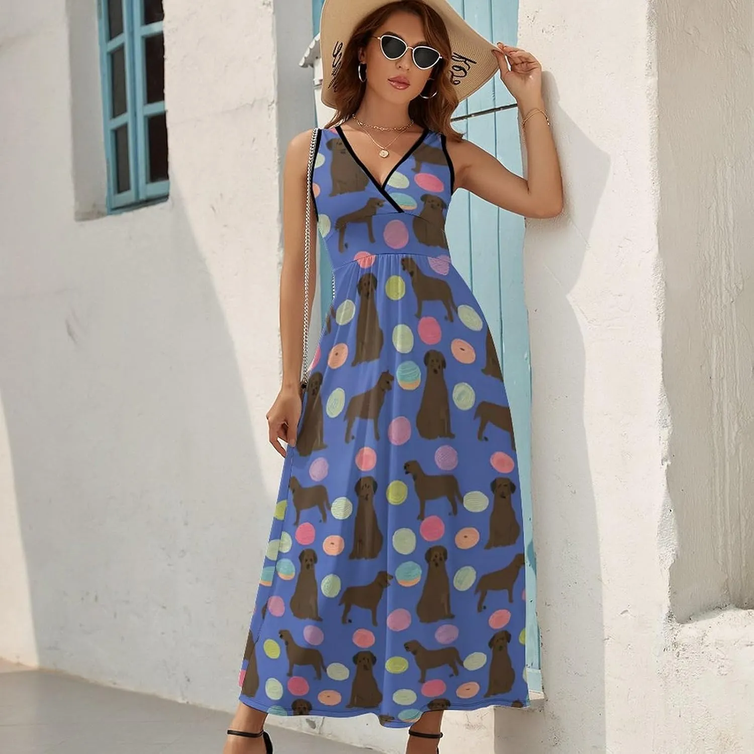 Women's Casual Swing Midi Sun Dress for Party Beach Date