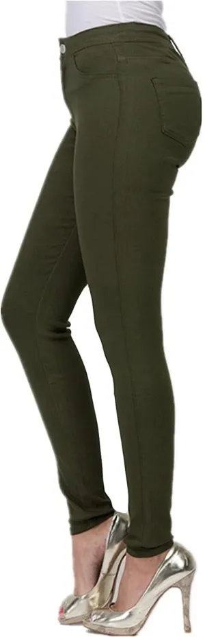 Womens Casual Tight Jeans Trendy Skinny High Waisted Slim Small Feet Denim Pants Work Office Business Lounge Trousers