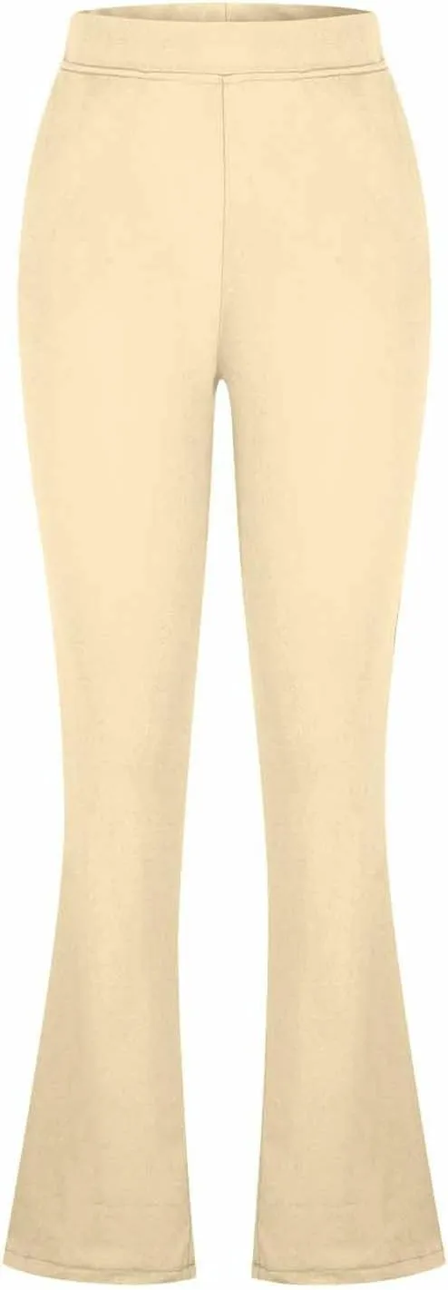 Women's Comfortable Stretch Pants High-Waisted Tummy Control Slim-Fit Trousers Gym Fitness Park Workouts Casual Pants