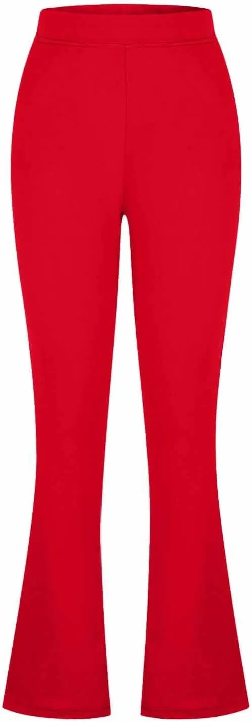 Women's Comfortable Stretch Pants High-Waisted Tummy Control Slim-Fit Trousers Gym Fitness Park Workouts Casual Pants