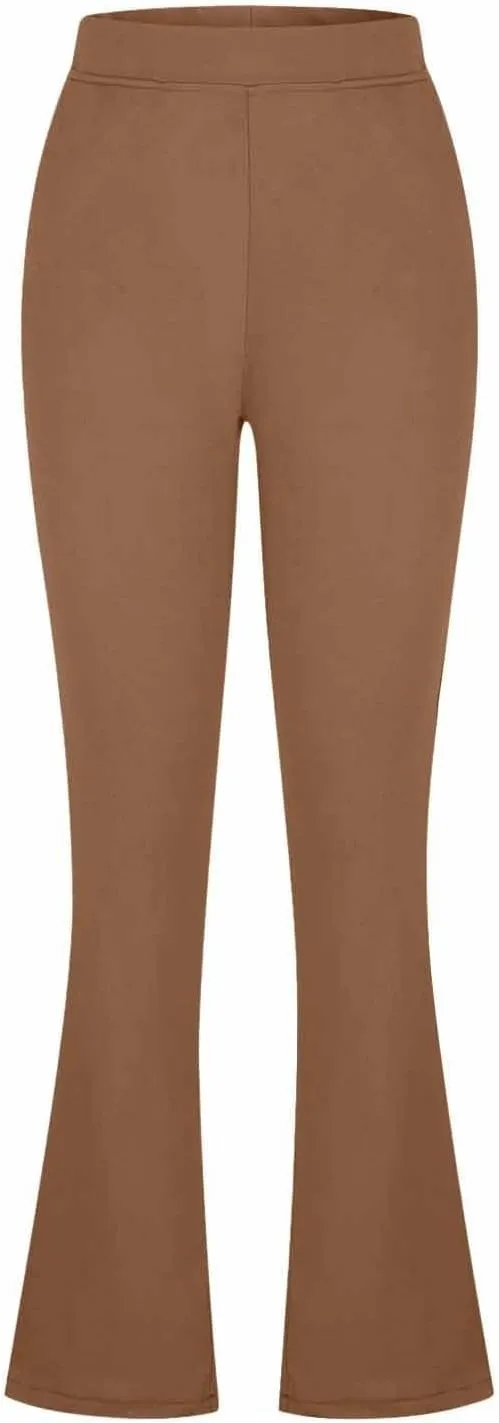 Women's Comfortable Stretch Pants High-Waisted Tummy Control Slim-Fit Trousers Gym Fitness Park Workouts Casual Pants
