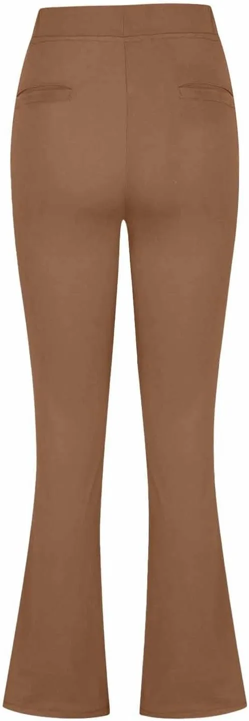 Women's Comfortable Stretch Pants High-Waisted Tummy Control Slim-Fit Trousers Gym Fitness Park Workouts Casual Pants